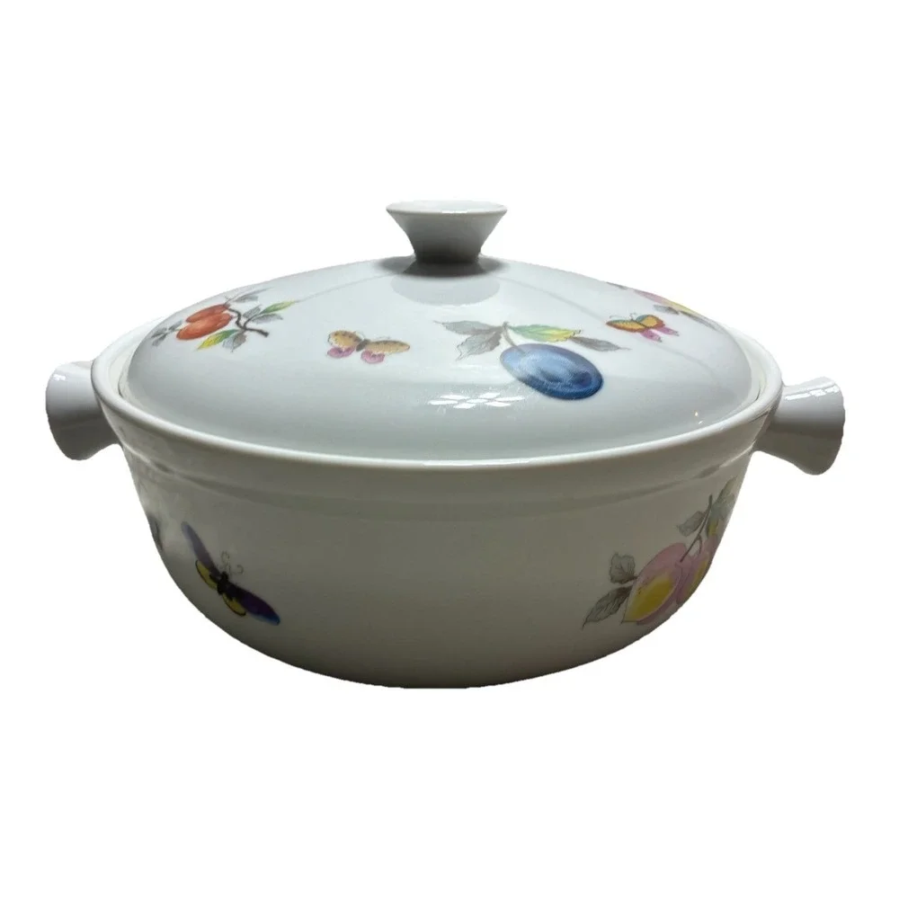 Sadek Andrea Oven To Table Fruit Butterflies Casserole Dish Duch Oven Vintage‎